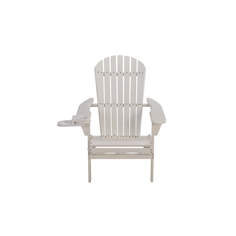 Bayou Breeze Ahkai Solid Wood Folding Adirondack Chair Wayfair